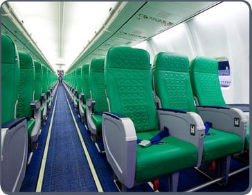 2-vols Intérieur d'un avion de ligne direction l'Espagne