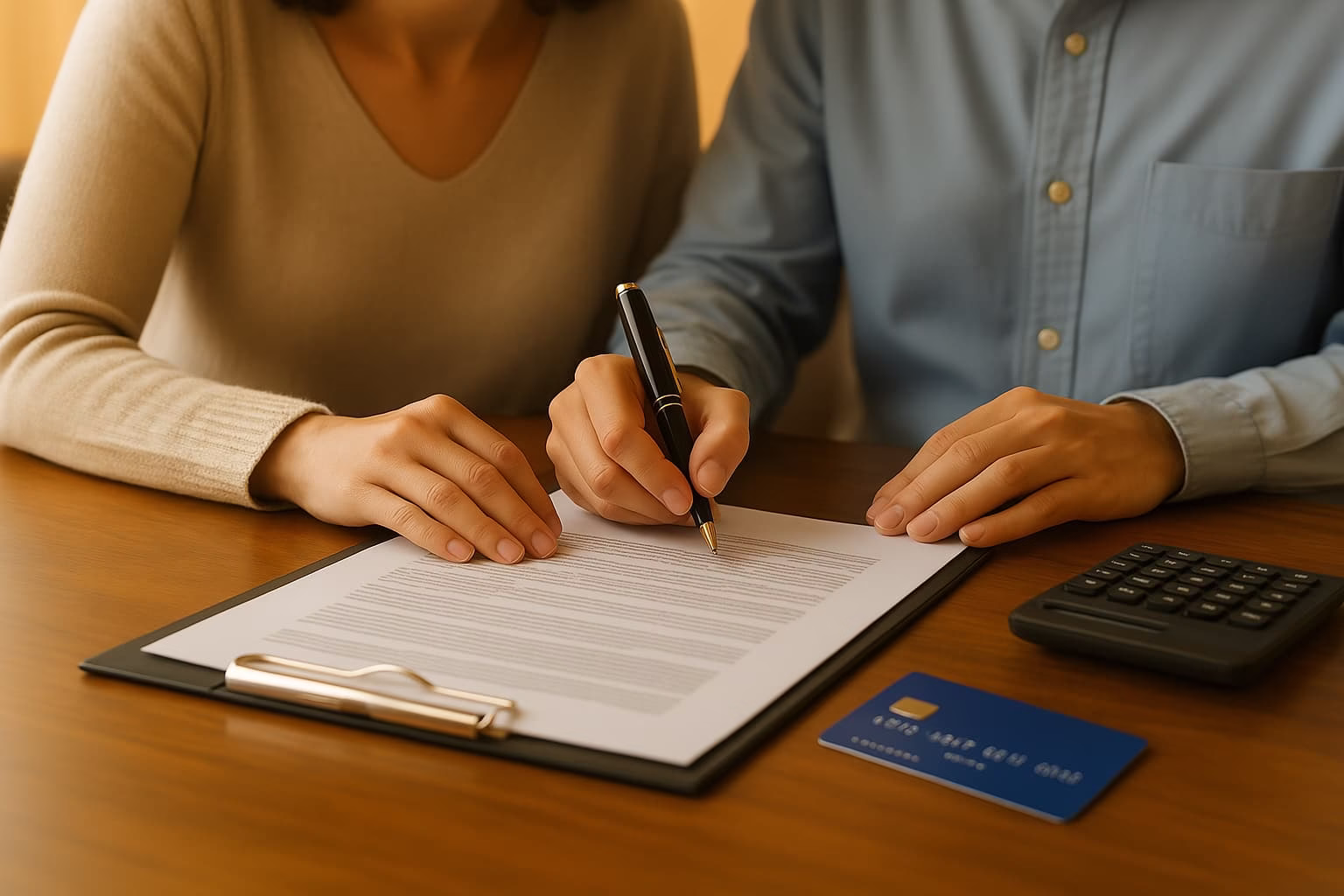 Signature d’un accord lié à un achat ou une transaction immobilière