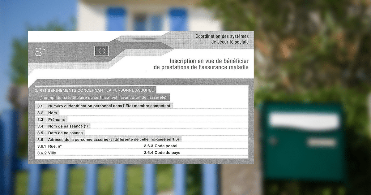 Formulaire S1 avec une boite aux lettres derrière