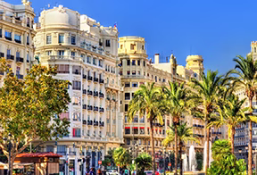 Place de la mairie de Valence (Valencia), centre-ville historique